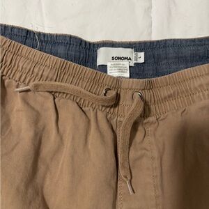 Sonoma Tan and Gray Men's Flat Front Shorts